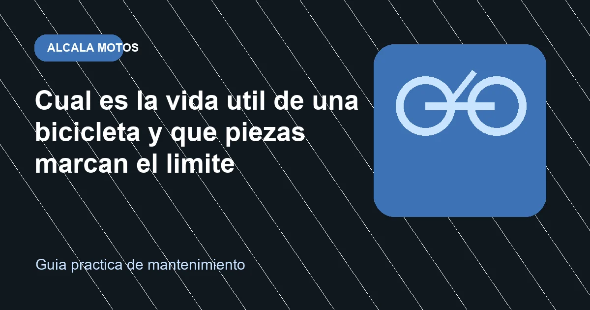Cual es la vida util de una bicicleta y que piezas marcan el limite en Alcala Motos